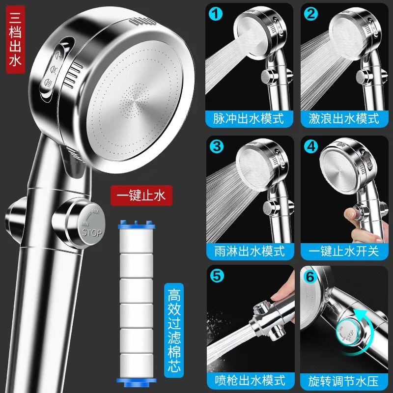 

Metal Shower Head Bathroom Rainfall Filter Shower Faucets Head Shower Faucets Bathroom Baterie Prysznicowe Shower Set