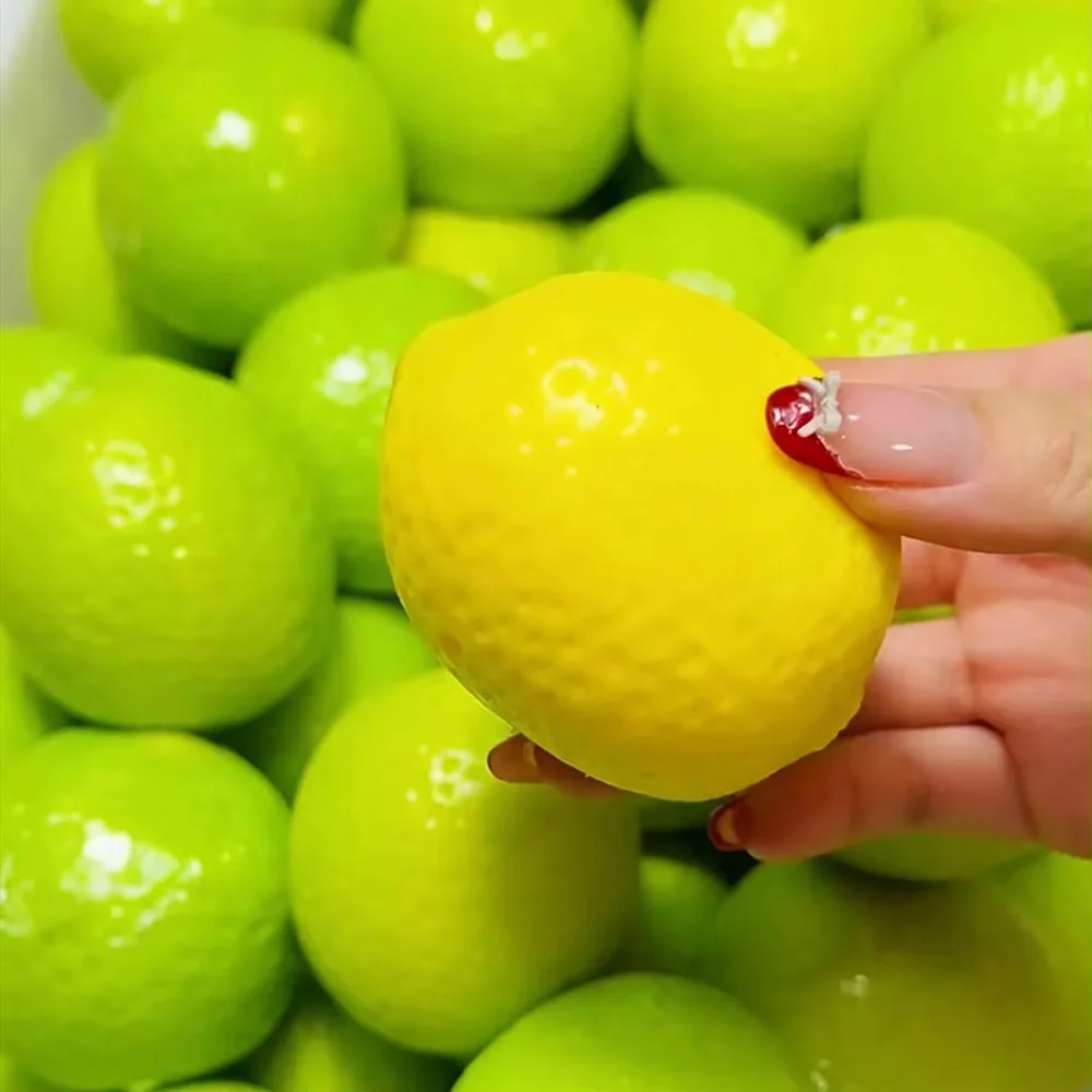 Heiß begehrter handgemachter knuspriger Mango-Zitronen-Stressball, farbwechselnder knuspriger Zitronen-Quetschball, ASMR sensorisches Stressabbau-Spielzeug – Detail 14