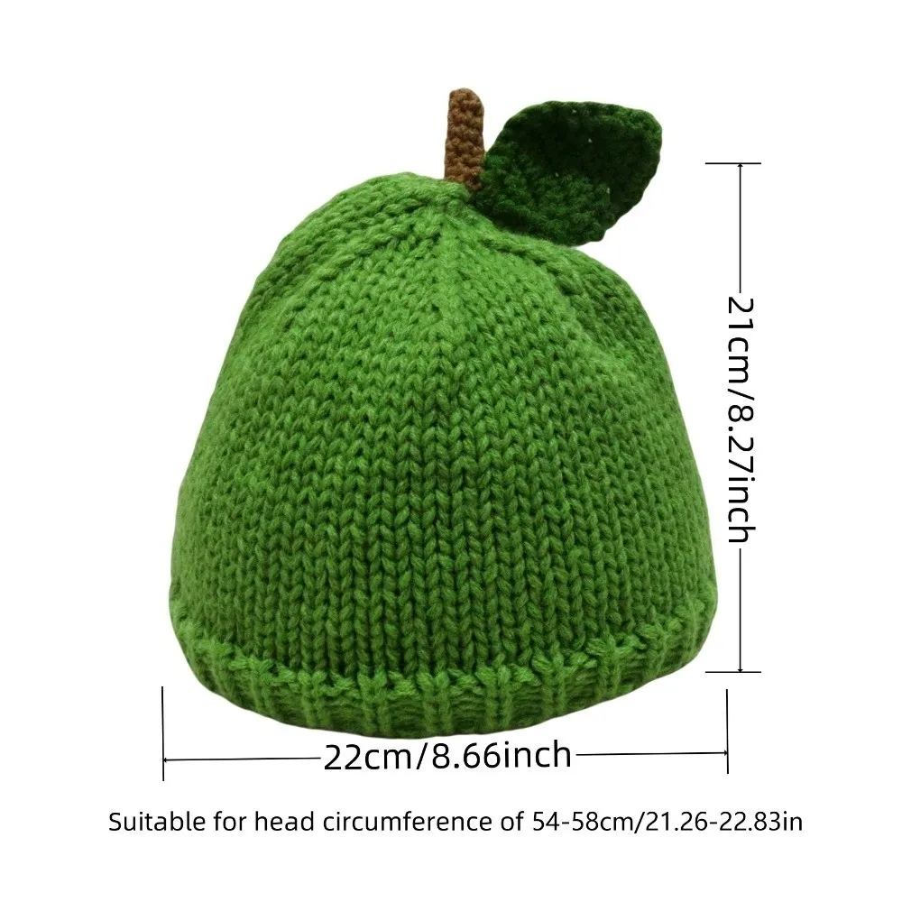 Gorro de fruta de punto creativo de uva, gorro de jersey de fresa cálido y juguetón, gorro de piña elástico suave para ciclismo