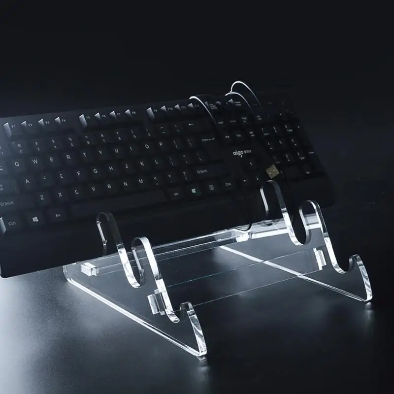 Universal Transparent Acrylic Mechanical Keyboard Display Stand Keyboard Keycap Storage Bracket With 3 Layers
