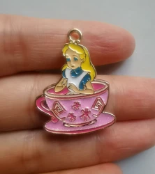 10 Pcs Disney Alice princess Pendants Charms  Jewelry Making  Earrings Pendants Necklaces Bracelets DIY Accessories