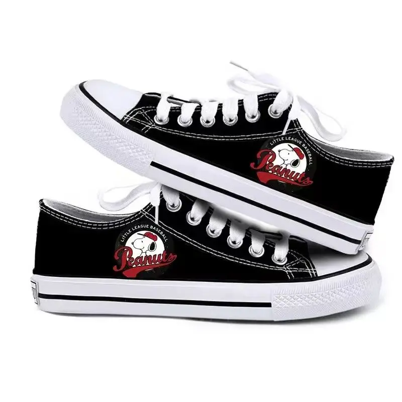 Snoopy Cartoon Cute Low-top Canvas Shoes Trendy and Versatile Casual Men and Women Fashion Couple Sports Shoes Birthday Gift