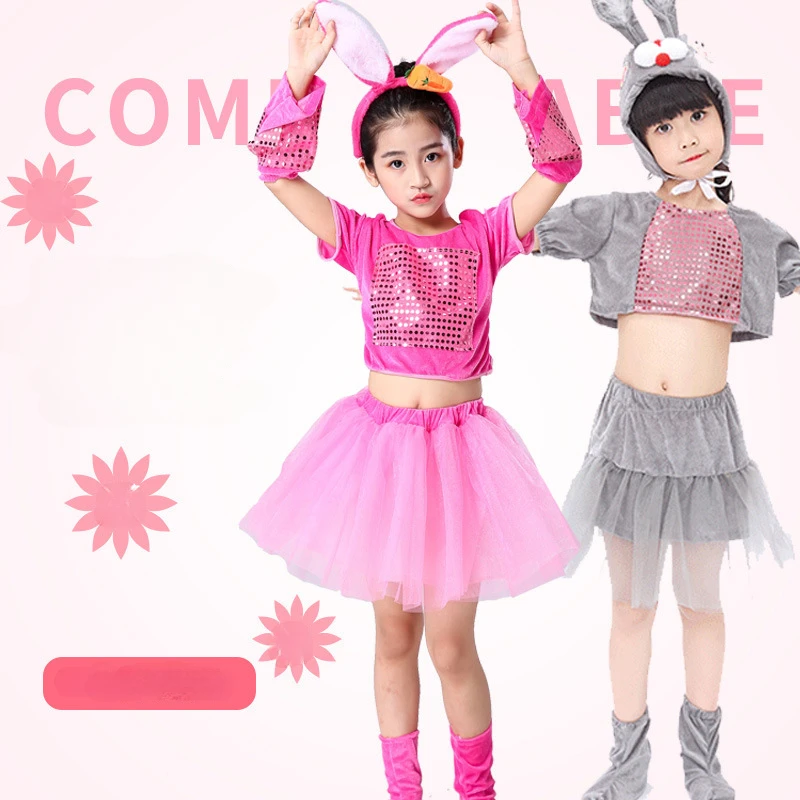 

Children's animal costume for June 1st, little rabbit performance costume, children's dance performance costume