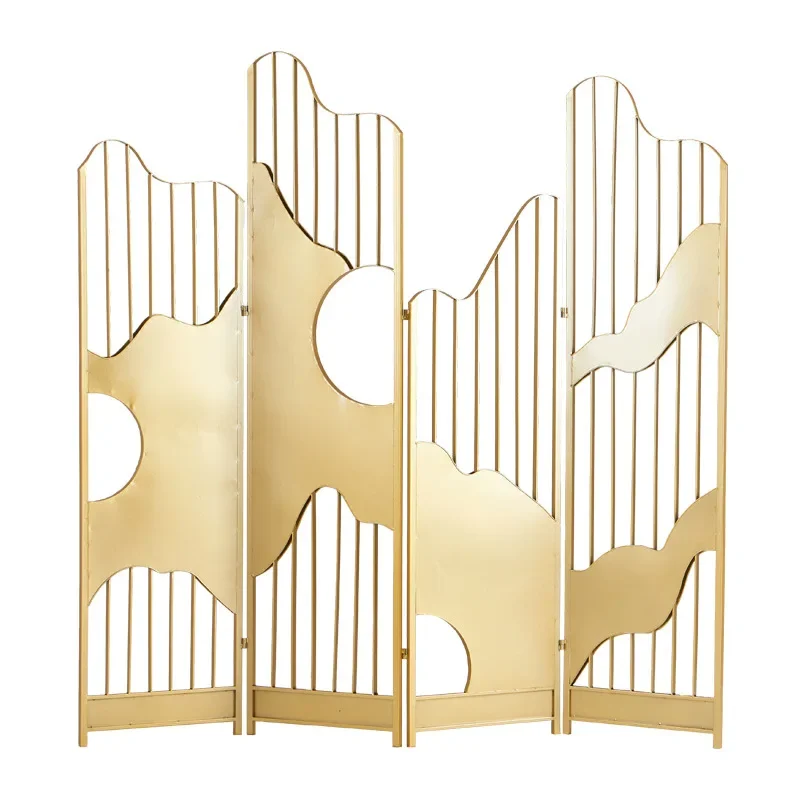 Screen European-style entrance partition, living room clothing store folding mobile folding screen