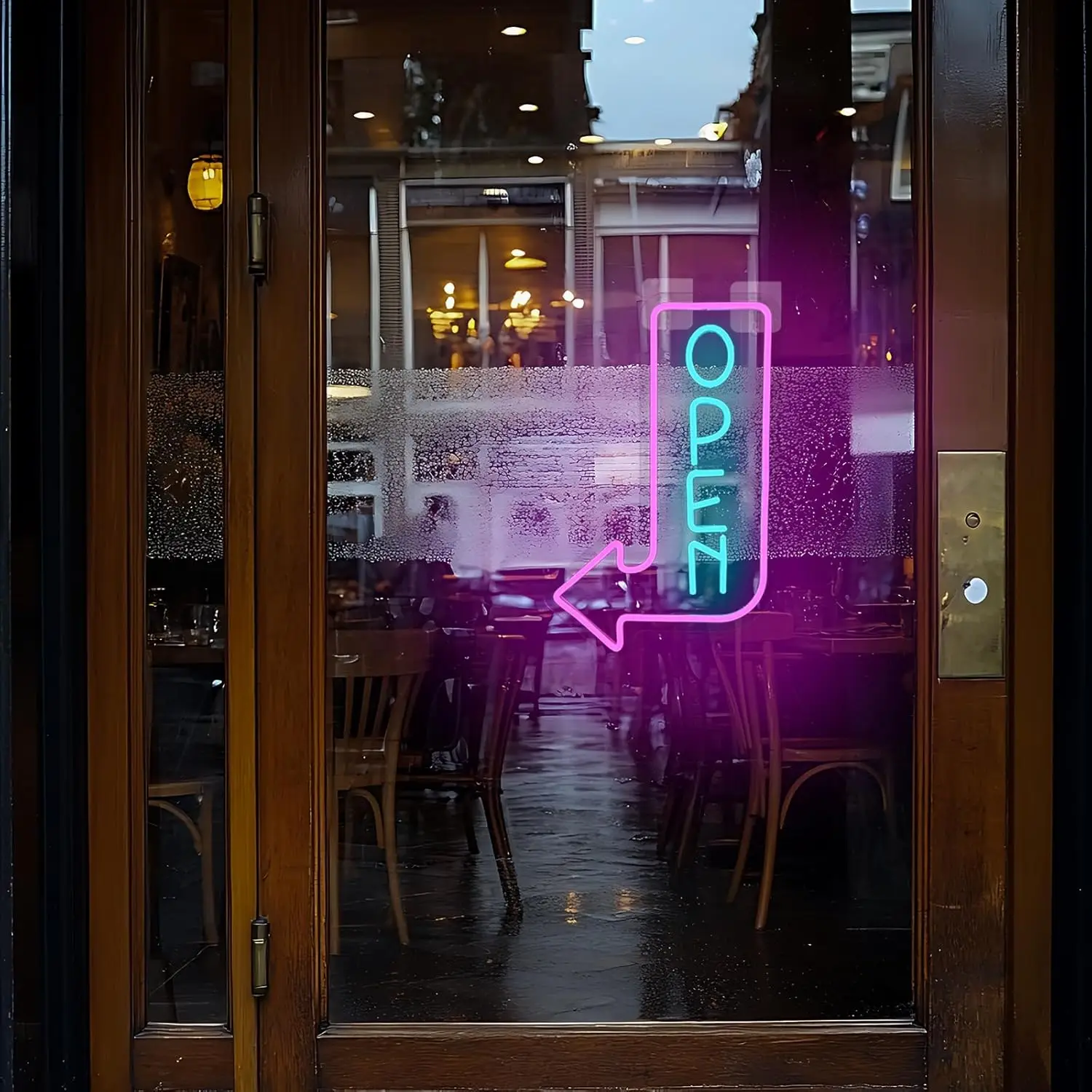 Open Arrow Neon Sign for Shop Window Decor USB Dimmable LED Neon Light for Bar Club Dessert Shop Supermarket Decor Business Gift
