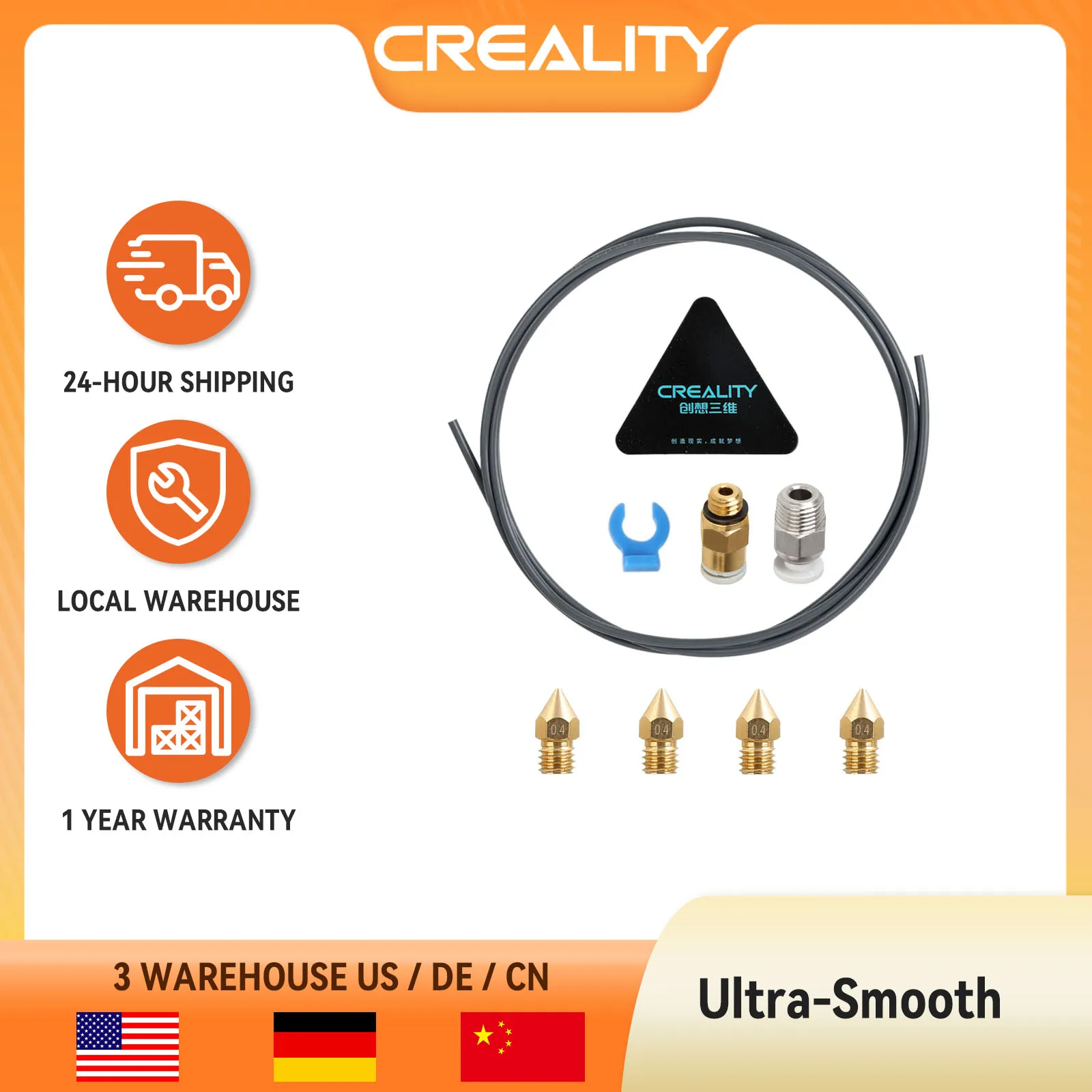 Creality Offical Ultra-Smooth PTFE Tube  Bowden Tubing 1M for 1.75mm Filament 3D Printer Replacement Part Ender 3 Accessories