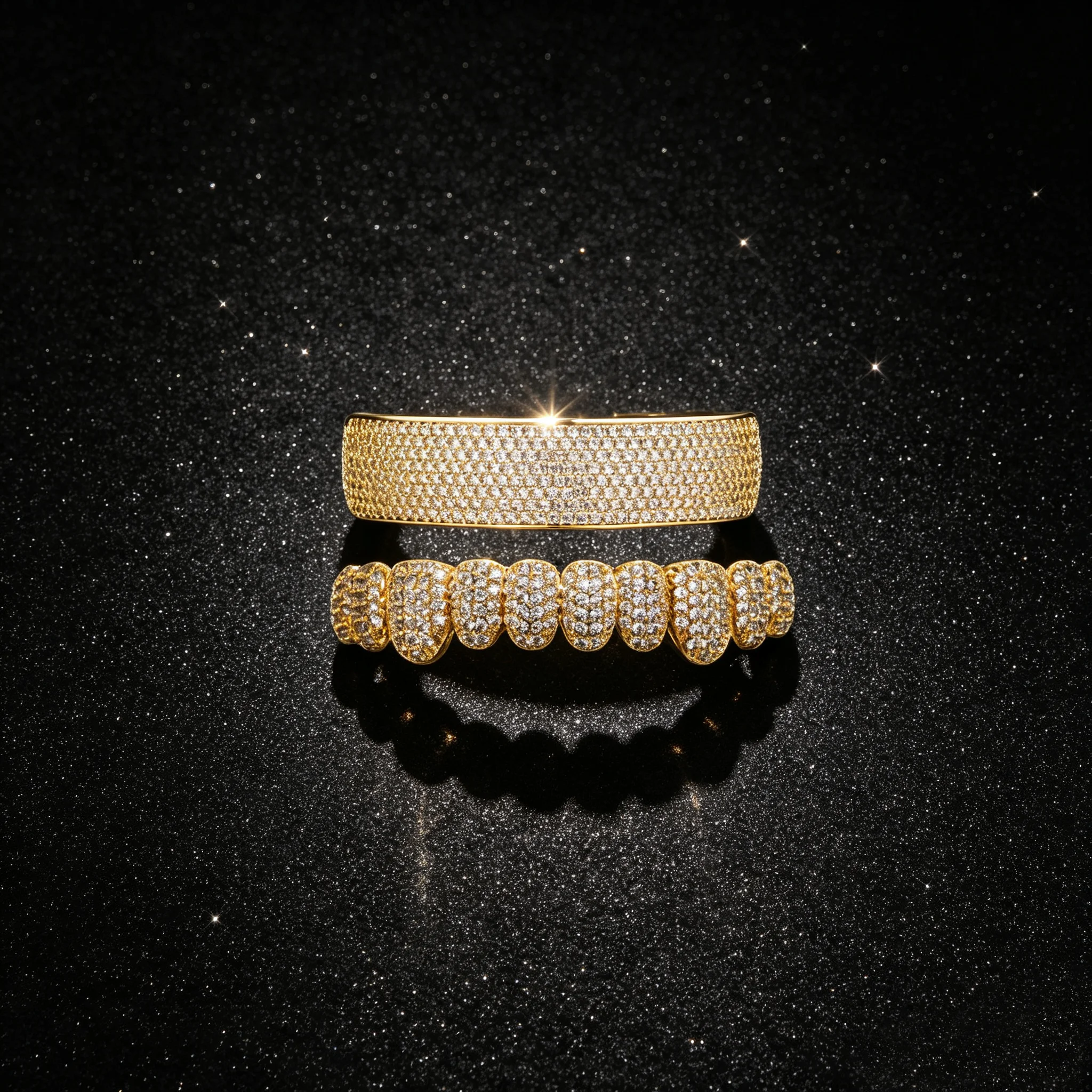 TOPGRILLZ Top Bar Bottom 10 Zähne Full CZ Grillz Set 2-teilig Iced Out Micro Pave Hip Hop Zahnschmuck für Männer und Frauen – Detail 7