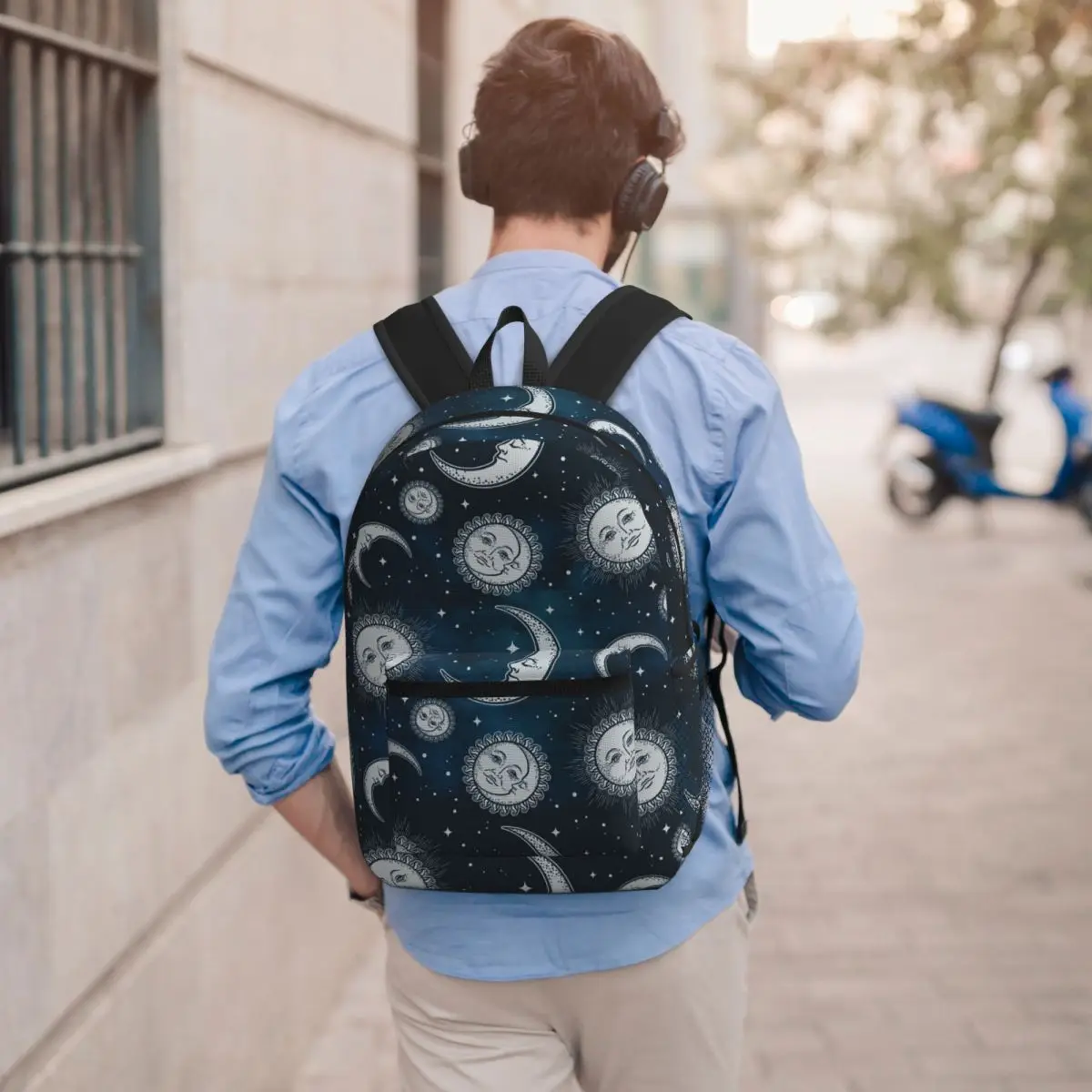 Celestial Mystic Esoteric Magic Sun Moon Backpack Student BookBag Kids School Bag Laptop Shoulder Bags for Men Women