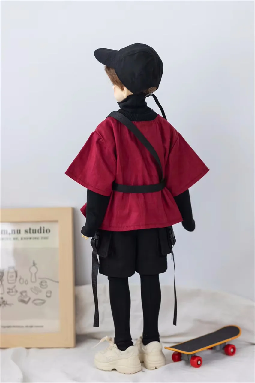 BJD Doll Clothes Red Blue Green Hip-hop Dance Set Daily Boys Girls Sweet Cool 1/4 1/6 1/3 ID75 Sports Shorts Doll Accessories