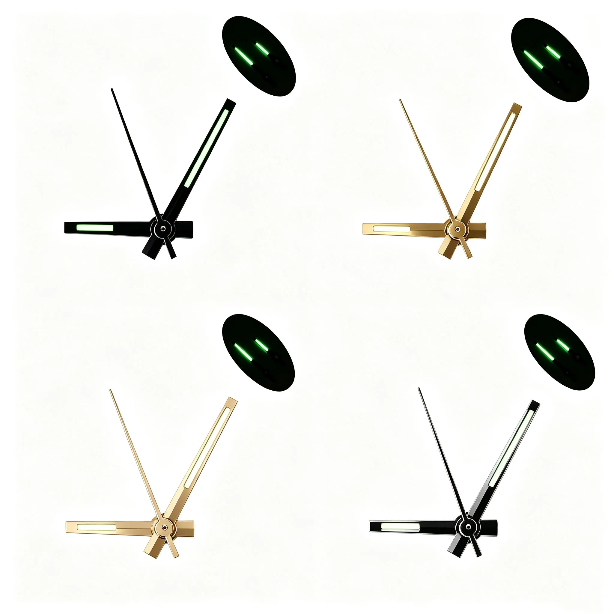 Watch hands feature green night light that is compatible with NH35/36/34/37 movements