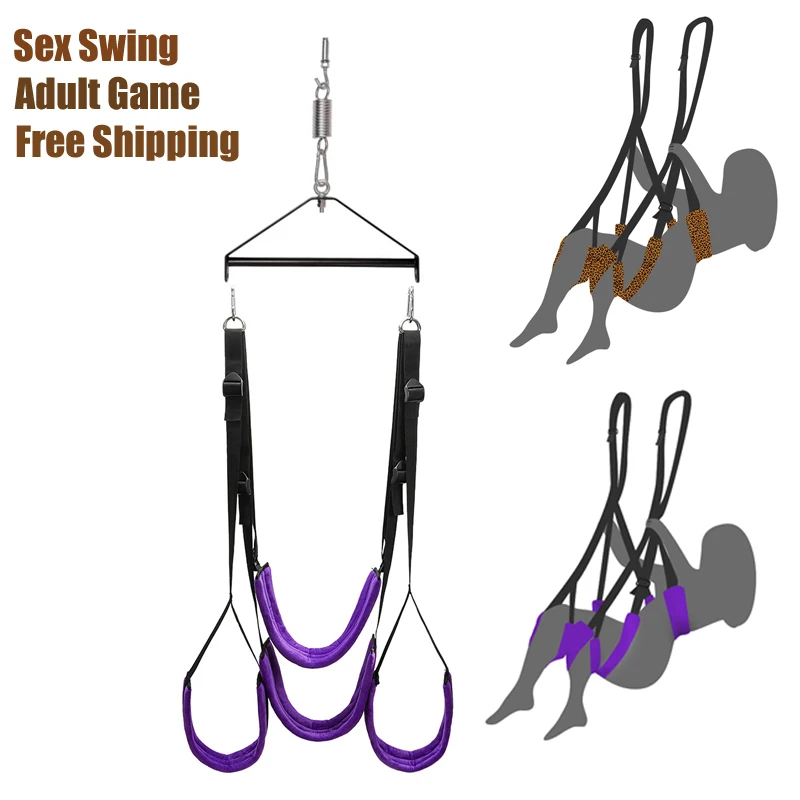 Soft Material Sex Swing Sex Furniture Fetish Bandage Love Adult game Chairs Hanging Door Swing Sex Erotic Toys for Couples Shop