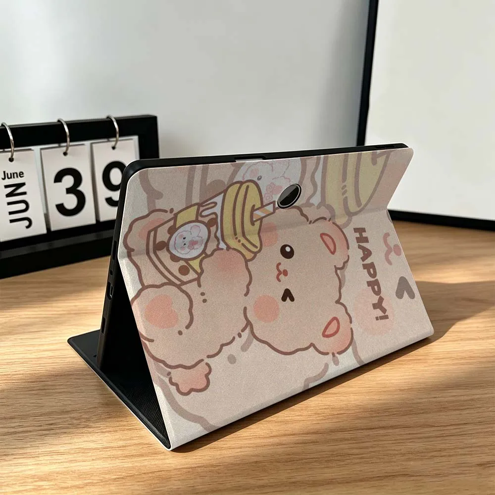 Cartoon Bear Milk Tea For OPPO VIVO IQOO OnePlus Realme Infinix Pad Pro 13 12.1 11.61 11.4 11 inch Tablet Case Gift