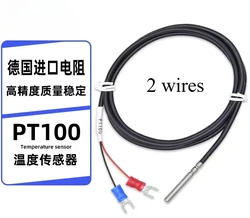 PT1000/PT100 Thermal Resistance probe 6x30mm2 Core Platinum Resistance Temperature Sensor Silicone black