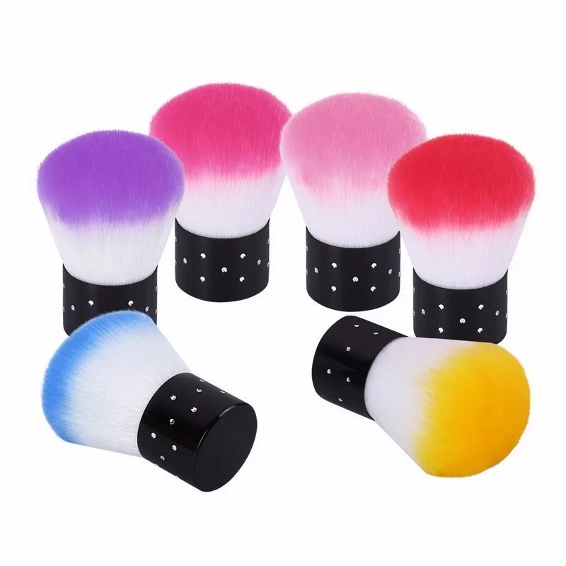 Mushroom Shape Dust Cleaning Brush Multi‑Purpose Manicure Powder Remover Brush Soft Bristle Nail Art Facial Makeup Tool