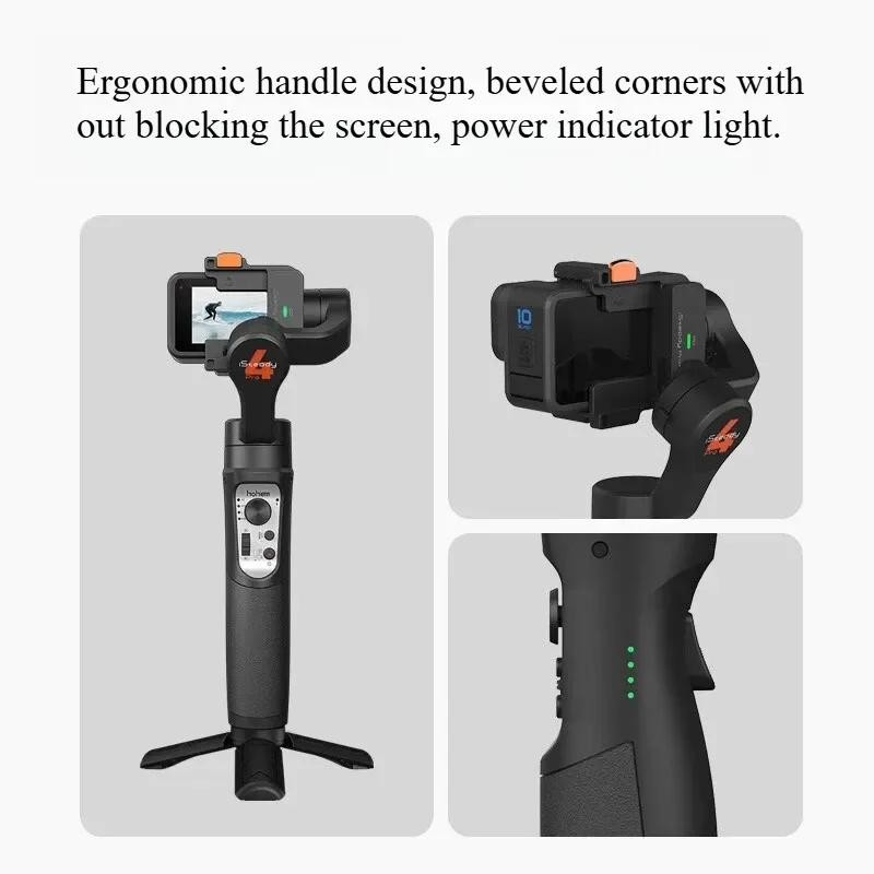 Pro 4 3-Axis Anti-Shake Retractable Waterproof Sport Camera Handheld Stabilizer for Mobile Phone Remote Control Gimbal
