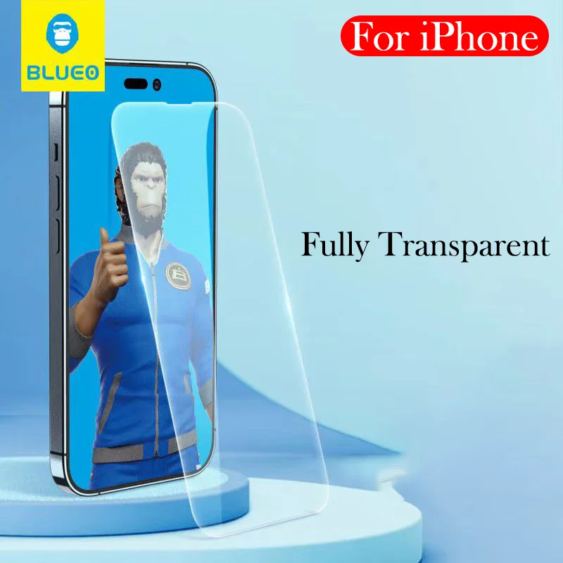

BLUEO Tempered Glass For iPhone 12 13 14 15 Pro Max Screen Protector for iPhone 15 14 Plus