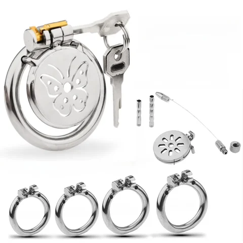 Upgraded CB Lock Cock Cage Chastity Cage Longterm for Male Men Urethral Extreme Toys for Man Small Flat Cage Masturbation Bdsm