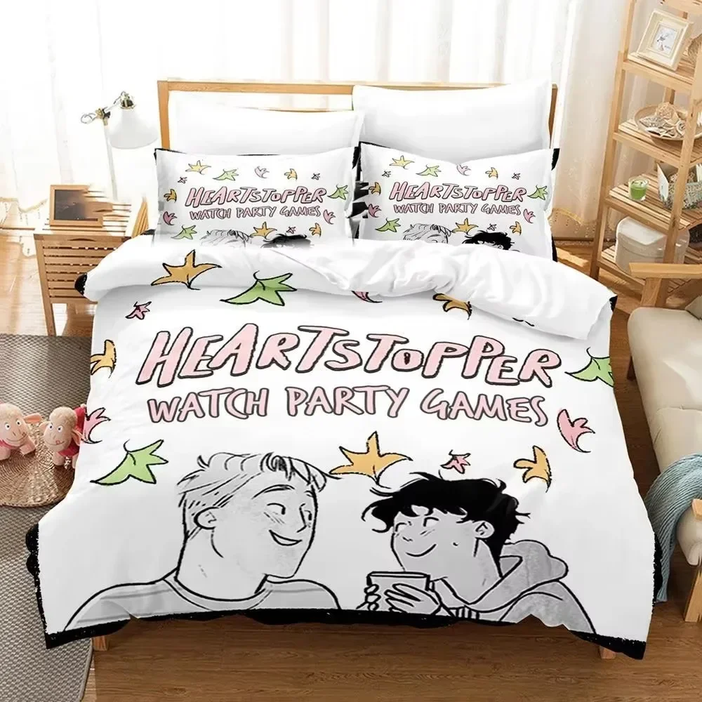 

Luxury New 3D Print Heartstopper Bedding Set Single Twin Double Queen King Cal King Size Bed Linen Set