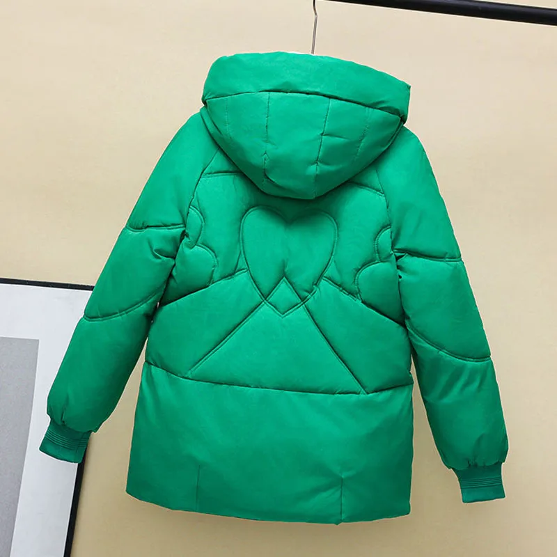 Imagem -04 - Jaqueta Solta Acolchoada de Algodão para Mulheres Cabolsa Quente Parkas Coreano Outwear Feminino Grosso Serviço de Pão Novo Inverno 4xl 2023