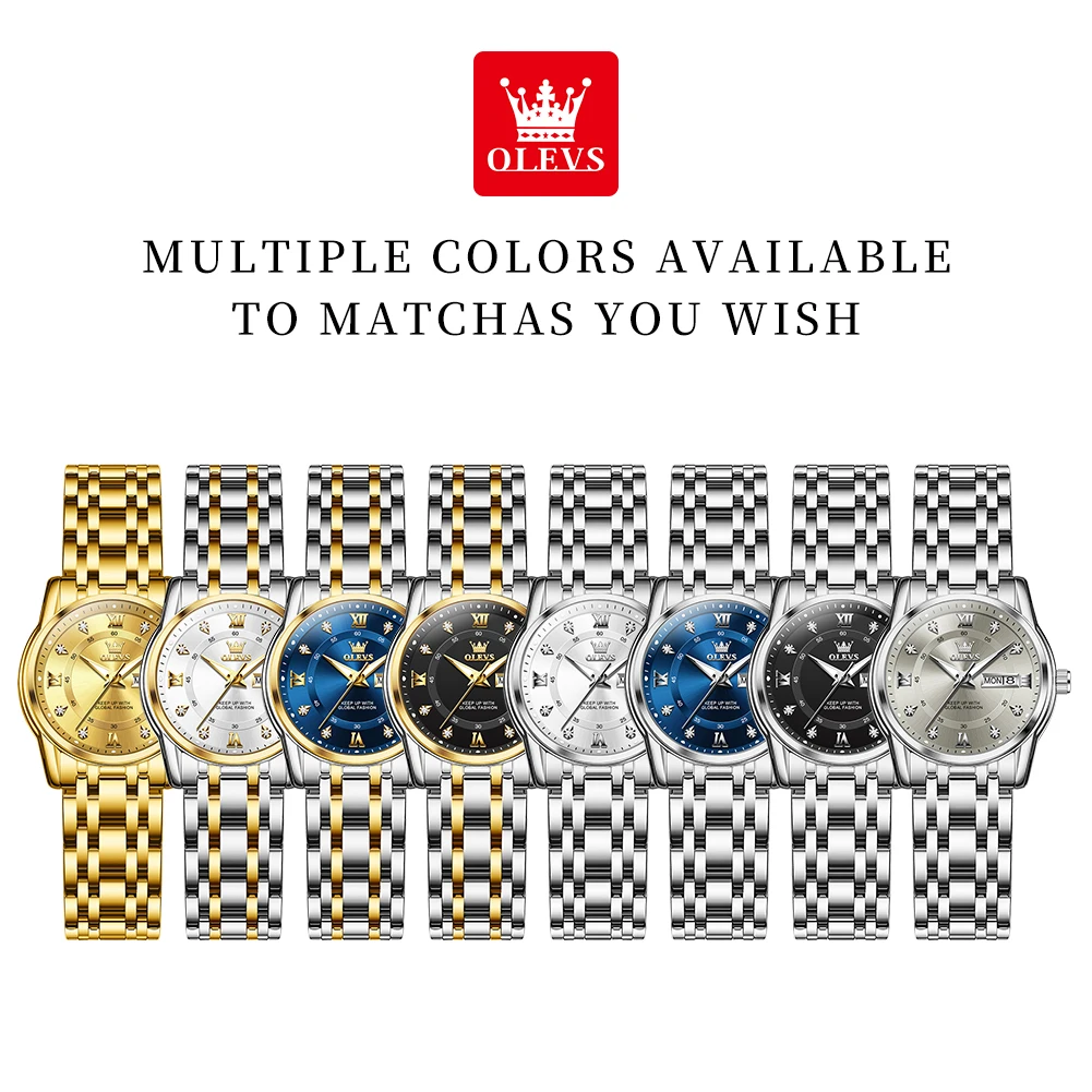 OLEVS 5513X العطور ساعة نسائية ساعة كوارتز أصلية مقاوم للماء مضيئة تاريخ اليوم السيدات الساعات ساعة عطرة هدية جديد Reloj
