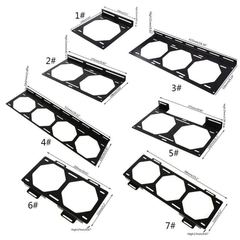 

Desktop Case DIY 120 240 360 480 Radiator Water-Cooled External Bracket 12cm 14cm Fan Cooling Conversion Fix Bracket