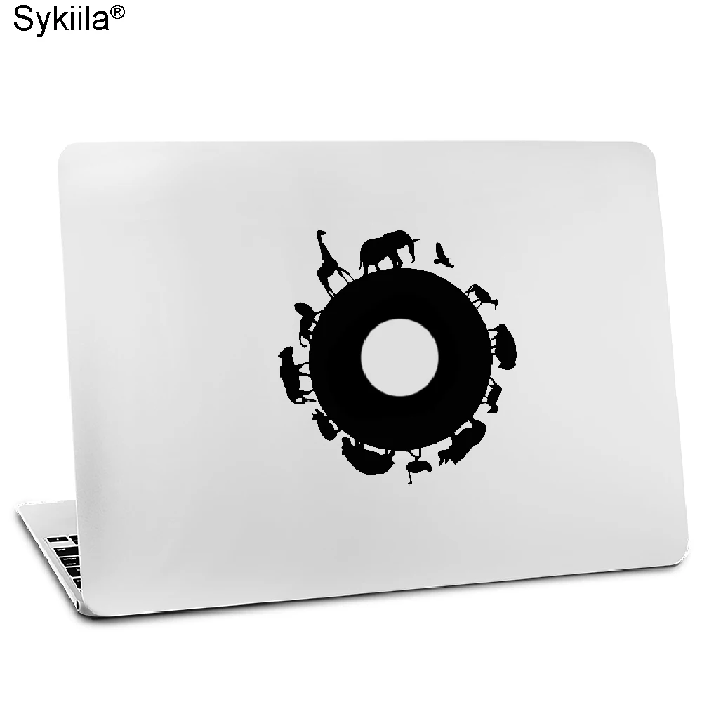 Wolf suporte adesivo de parede para macbook, película de desenho montanha para apple air 11 12 13 pro 13 15 17 retina pvc adesivo para notebook