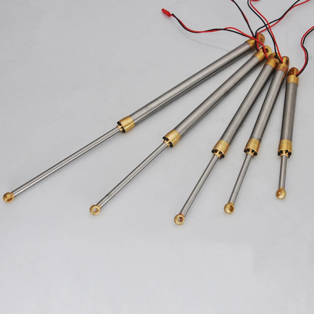 Metalen Duwstang 35/55/70/90/120mm Slag Elektrische Simulatie Hydraulische Cilinder voor RC Auto Graafmachine en Robot Model Speelgoed Onderdelen