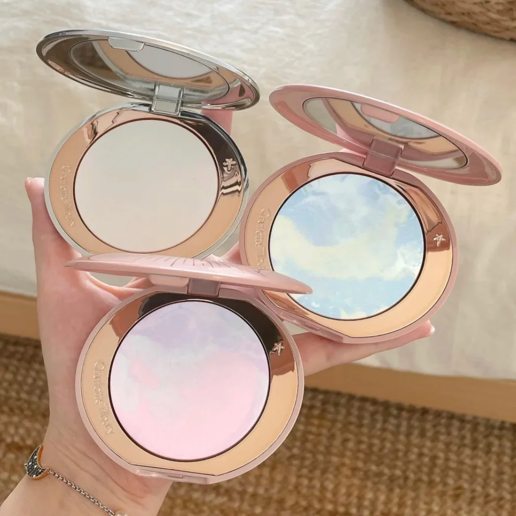Charlotte Tilbury Airbrush Flawless Finish Smoothing Pore-blurring Makeup CT Limited Edition Silver Disk Setting Powder Cosmetic - view 6