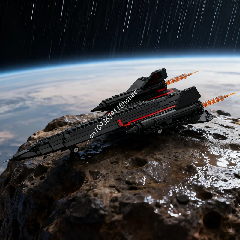 

1800 шт. MOC Lockheed Martin SR Blackbird 1 масштабная модель здания Рождественский подарок блоки DIY игрушки творческое образование дети день рождения