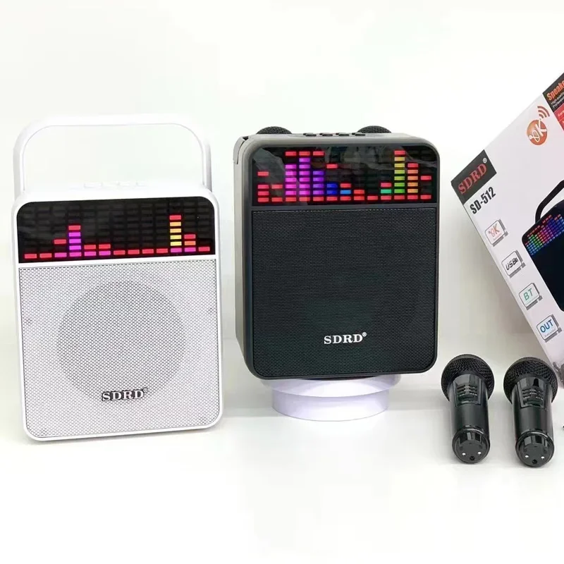 Máquina de Karaoke inalámbrica, Altavoz Bluetooth con micrófono, para el hogar, al aire libre, portátil, teléfono móvil, Coro de entretenimiento, caja de sonido