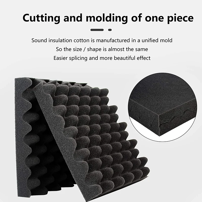 24 Pcs Acoustic Foam Panels Fireproof Soundproofing Treatment Wall Panel,Noise Cancelling Foam For Recording,Offices,Etc