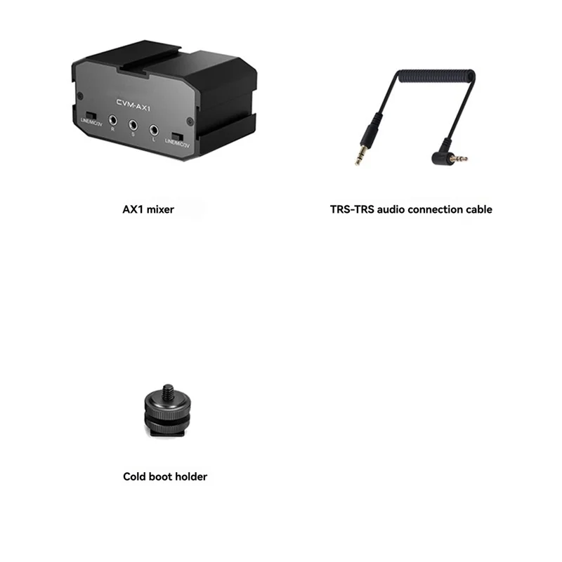 【B74A】Microphone Audio Mixer Adapter For DSLR Cameras Real-Time Monitoring Dual Channel 3.5Mm Port