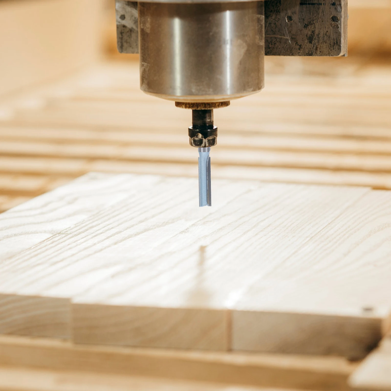 

Double Flute Straight Router Bit High Strength Milling Cutter for Grooving Woodworking Plywood Router Bit Double Flute