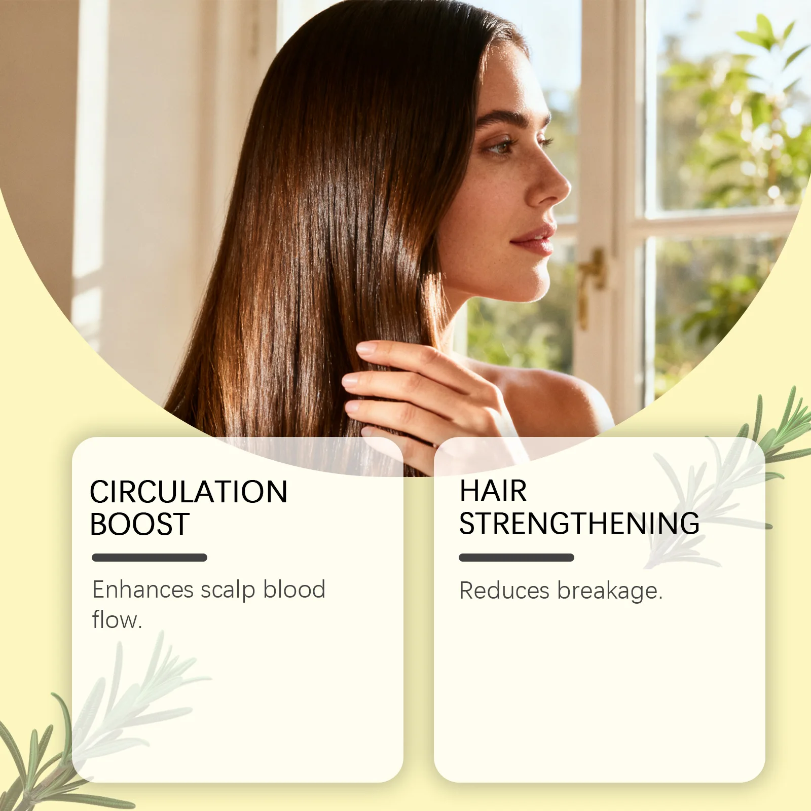 Rosemary Castor Oil Hair Thicker Stimulates Follicle Repair Split End Scalp Massage Reduces Hair Breakage Nourishing Hair Care