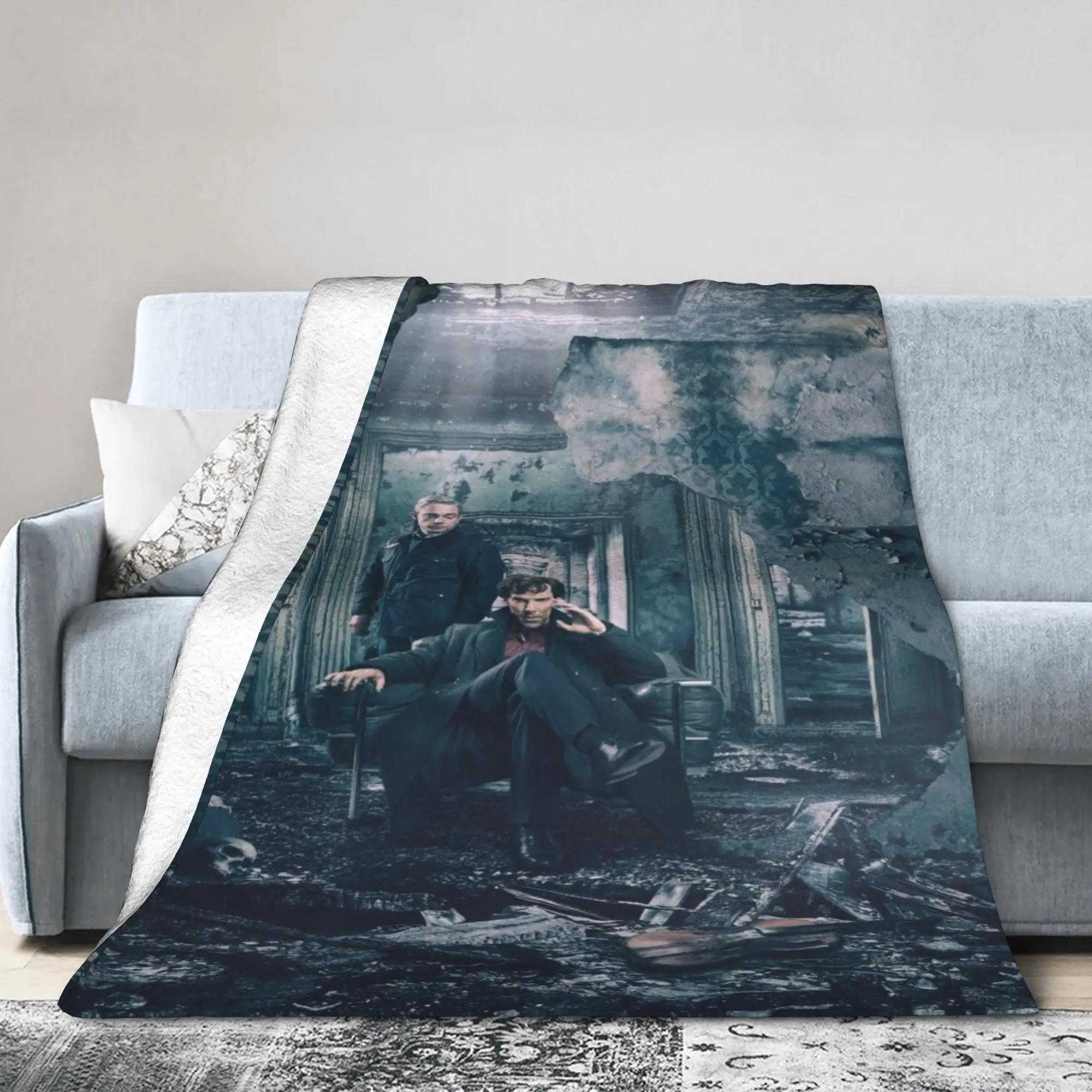 Benedict Cumberbatch In Sherlock Merch Blanket Soft Fleece  Throw Blanket Relax Bedding Throws