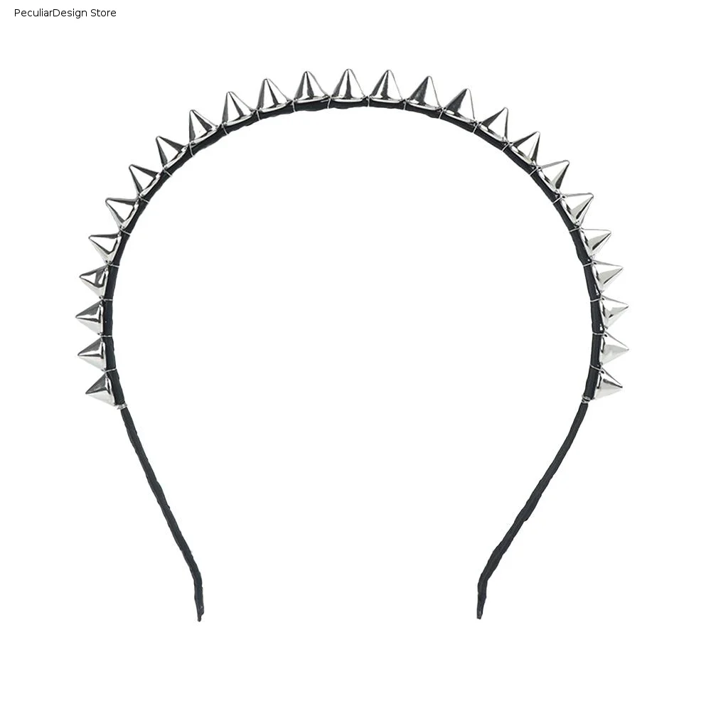 Hot 1PC Cool Metal Bow Studded Gift Lady Spike Party Hair Clips Headband Hair Band Rivets