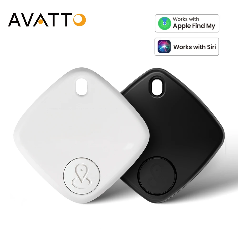 AVATTO Smart Bluetooth GPS Tracker Work for Apple Find My APP Anti Lost Reminder Device Locator Car Key Pet Kids Finder