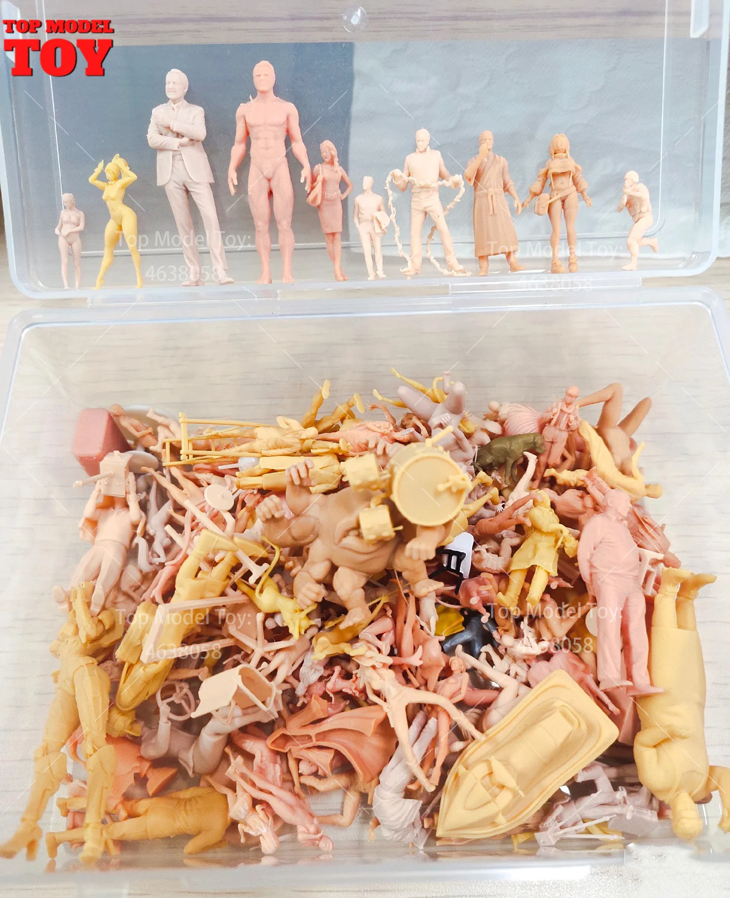 Defective Miniature Figures 1/64 1/87 Unpanted Figurine People Model Diorama Dolls For Manual Painting Practice Randomly For Car