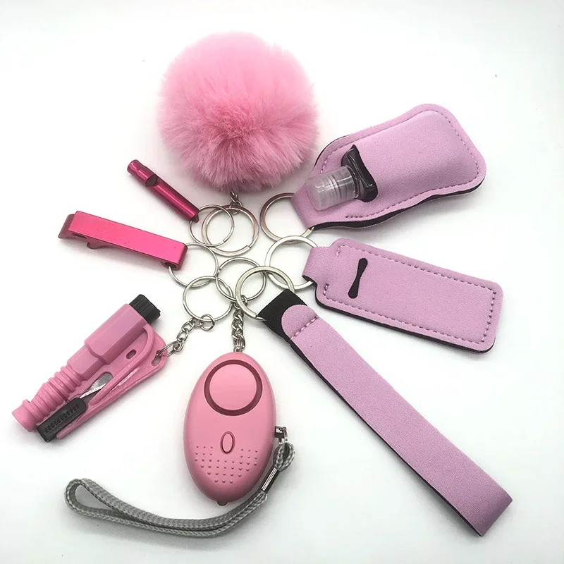 Safety Keychain Full Set, Self Defense Security Keychain Set With Personal Alarm Protective Keychain Accessories For Women Girls