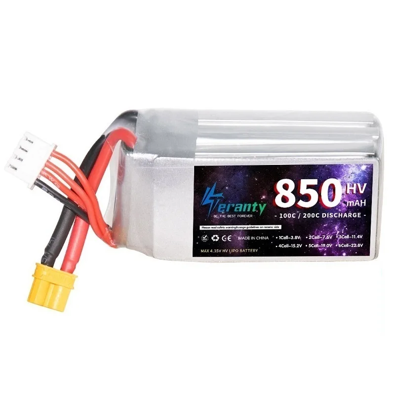 TERANTY HV 11.4V Lipo Battery 850mAh 100C With XT30 Plug For RC FPV Airplane Quadcopter Helicopter Drone Parts 3S Battery