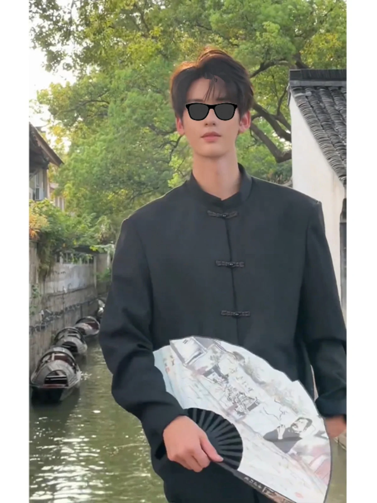 New Chinese Style Pad Shoulder Suit Jacket Men's Wedding Ceremony Clothing Zhongshan Tang Costume High-End Feeling Western Suit