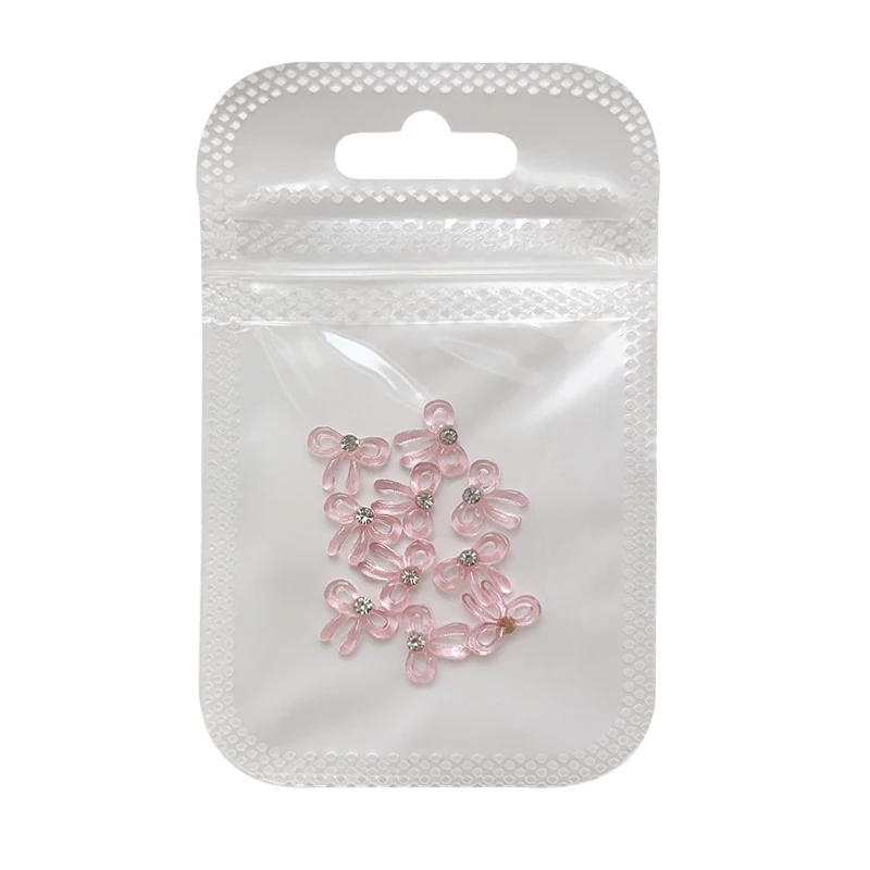 Breloques transparentes en strass pour Nail Art 3D, 10 pièces, accessoires, pièces pour manucure, fournitures de décoration d'ongles