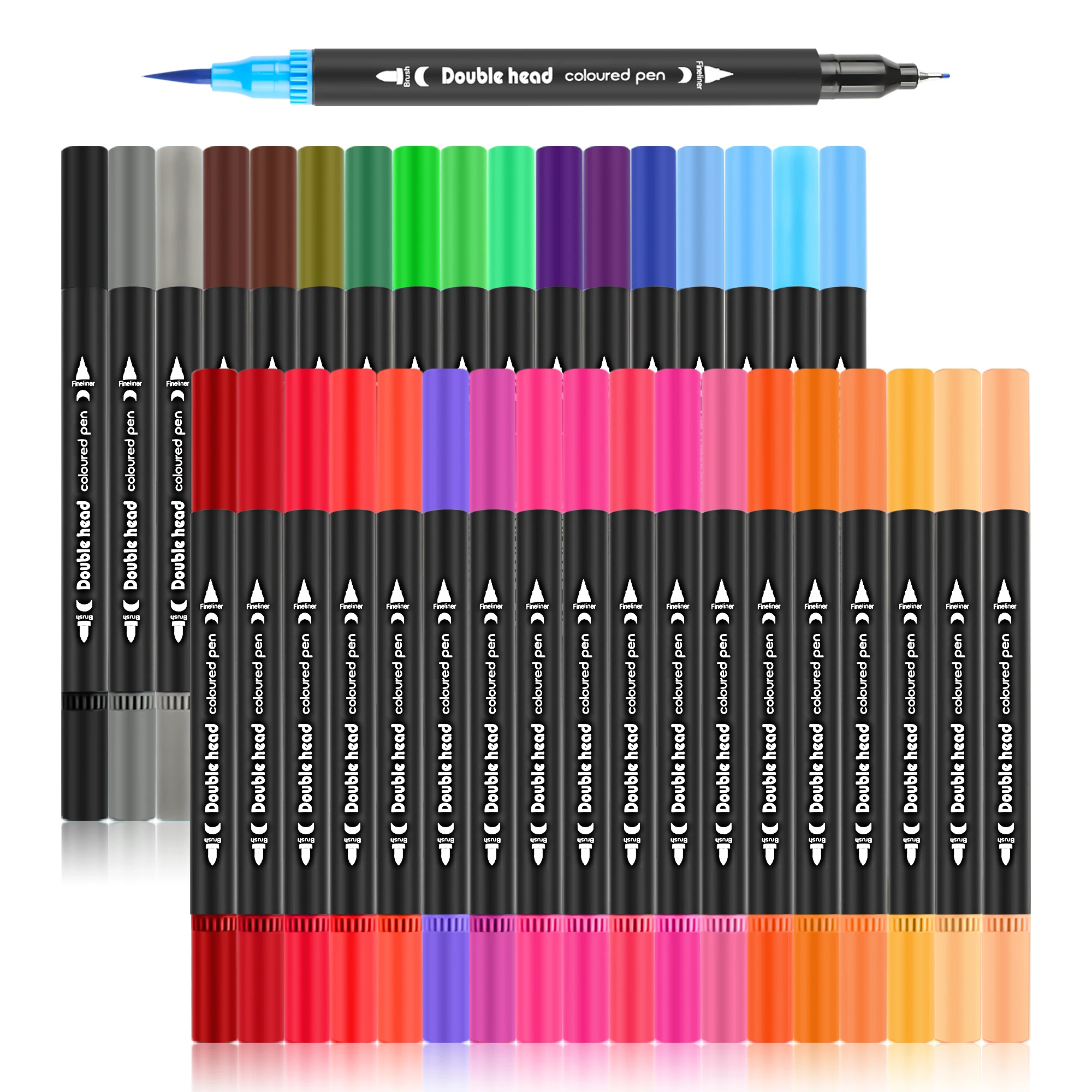 

36 Double Tip Brush Pens Art Markers, Artist Fine & Brush Pen Coloring Markers for Kids Adult Coloring Book Journaling