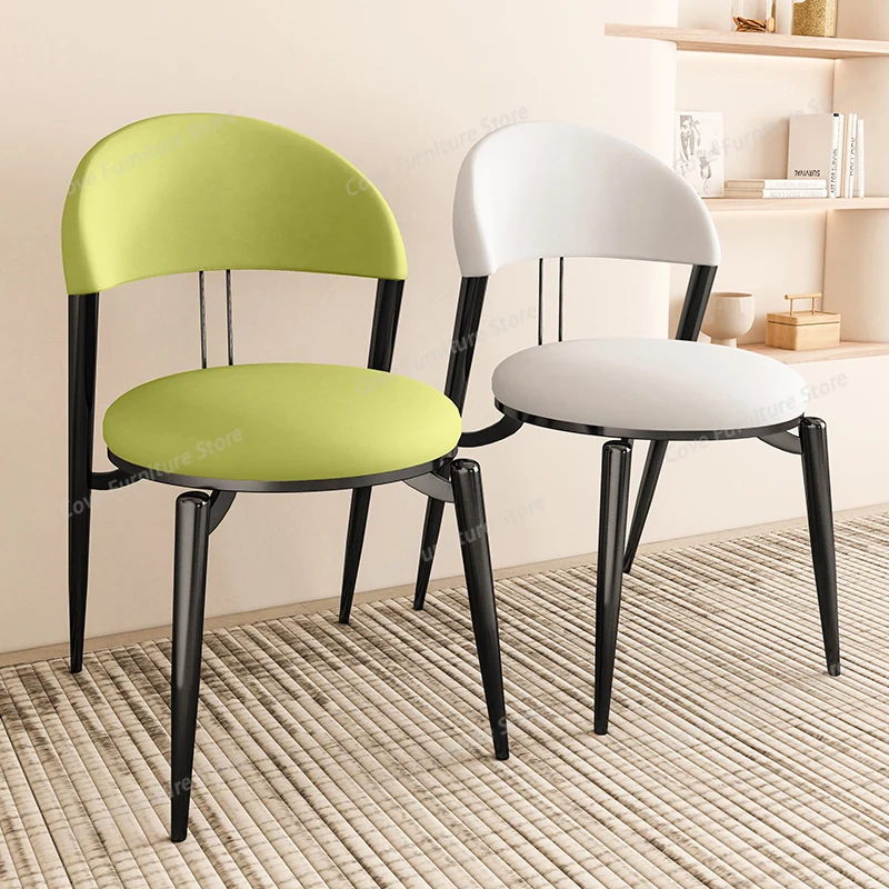 Decoration Black Dining Chairs Green Fabric White High Dining Chairs Luxury Comfortable Sillas De Comedor Home Furniture