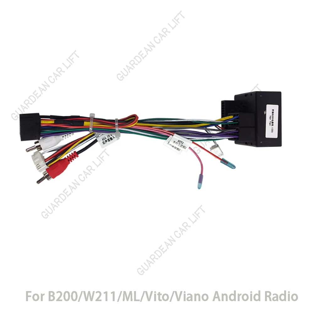 Car Android 16PIN Power Wiring Harness Cable With Canbus For Mercedes Benz B200/C-Class/E-Class/ML/S300/Vito/Viano/R-Class