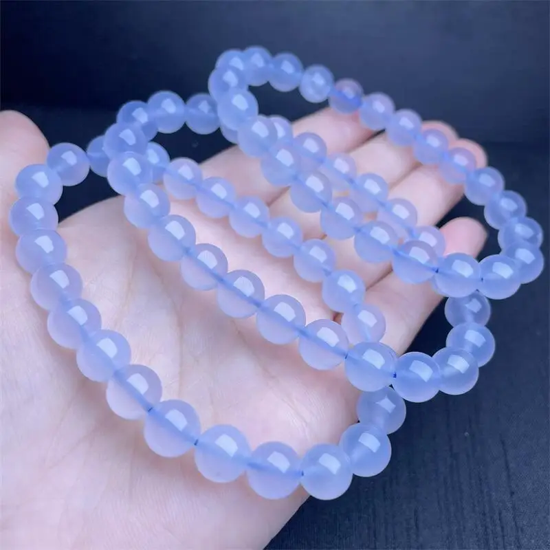 

9MM Natural Blue Lace Agate Bracelet Stretch Polychrome Handmade Beads Healing Women Jewelry Gift 1pcs