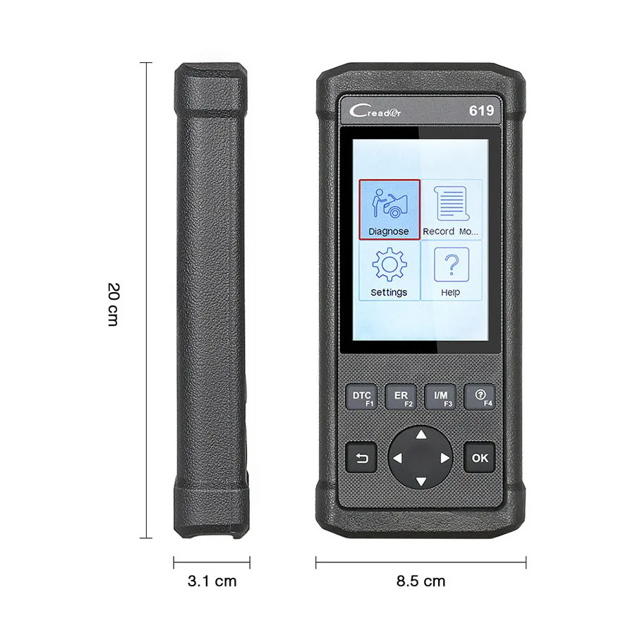 2025년 히트 상품 Creader 619 CR619 코드 리더기, OBD2/EOBD 기능 완비, 데이터 기록 및 재생 진단 스캐너 지원