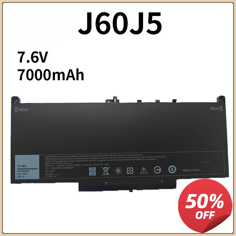 

LIXI 7.6V 7000mAh J60J5 Laptop Battery for Dell Latitude E7470 1W2Y2 0MC34Y MC34Y R1V85 242WD GG4FM WYWJ2 451-BBSX 451-BBSY