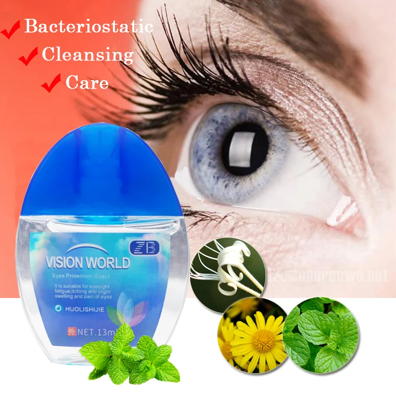 13ml Natural Eye Drops Dry Moisturizing Products Dressing Relieves Eyes Clean Anti-Itchy Removal Fatigue Eyes Health Care Liquid