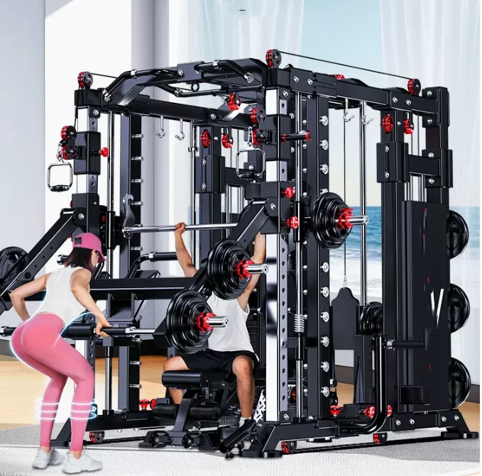 Fitness equipment home multi-function gantry Smith machine squat one set combination comprehensive training equipment